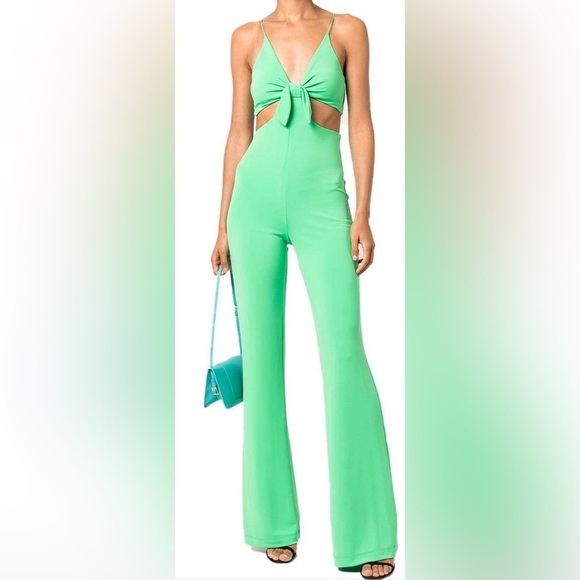 Alice + Olivia Cut Out Green Jumpsuit - Picture 4 of 14